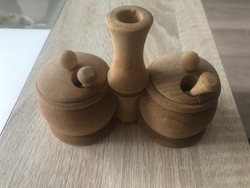 Wooden salt shaker, old