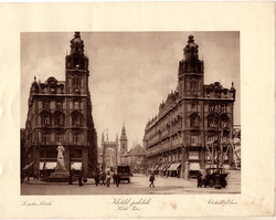 Budapest - Klotild paloták, réznyomat 1915, 17 x 23, egyszín nyomat, Légrády, Pest, főváros