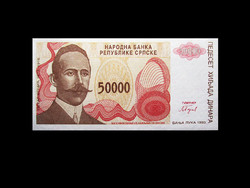 UNC - 50 000 DINÁR - BOSZNIA-HERCEGOVINA - 1993 RITKA!