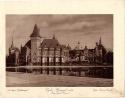 Budapest - Vajda - Hunyad vára, réznyomat 1915, 17 x 25, egyszín nyomat, Légrády, Pest, Városliget