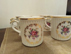 4 db - os csehszlovák porcelán csésze 