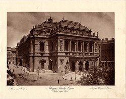 Budapest - Magyar királyi Operaház, réznyomat 1915, 17 x 25, egyszín nyomat, Légrády, Pest, főváros