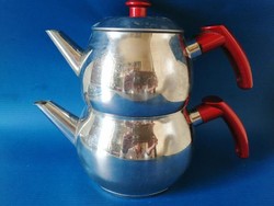 Caydanlik török dupla teáskanna rozsdamentes acélból