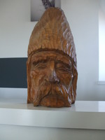 Fa szobor paraszt ember népművészeti fafaragás 