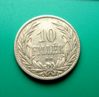 10 fillér - 1894 - K-B - Nikkel