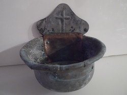 Copper - hundreds of years old ?? !! - Copper - church - holy water tank - 20 x 20 x 19 cm