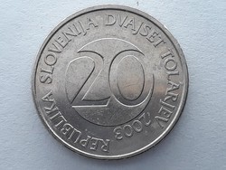 Szlovénia 20 Tolár 2003 - Szlovén 20 tolarjev, tolar 2003 küföldi pénz, érme