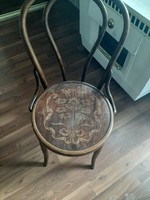 Eredeti jelzett intarziás thonet szék,Mundus