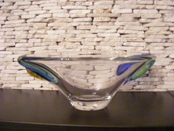 Modern üveg asztalközép, tálaló