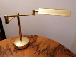 OMI réz és vas asztali lámpa, 3 csuklós, többféleképp állítható, hibátlan, nagyon szép kivitelben