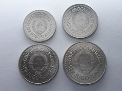 Jugoszlávia 10, 20, 50, 100 Dínár 1987 - Jugoszláv dinara (dinarjev) LOT külföldi pénz érme