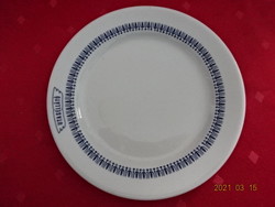 Alföldi porcelán, kék mintás süteményes tányér, UTASELLÁTÓ felirattal.