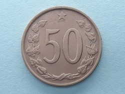 Csehszlovákia 50 Heller 1969 - Csehszlovák 50 Hellers (haler) külföldi pénz, érme