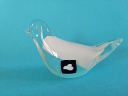 LEONARDO művészi üveg fehér madár figura