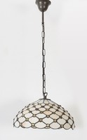 Art Deco stílusú mennyezeti  csillár, díszes üveg burával Tiffanyi . Olaszország. 