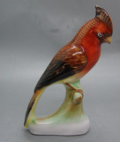 B305 Bodrogkeresztúri kerámia papagáj  - hibátlan gyűjtői darab