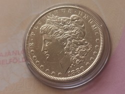 1880 Usa ezüst morgan dollár 26,7 gramm 0,900 szép darab kapszulában