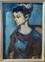 Gyula Konfár: portrait of a girl