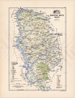 Torontál megye térkép 1887 (3), Magyarország, vármegye, atlasz, Kogutowicz Manó, 43 x 57 cm, eredeti