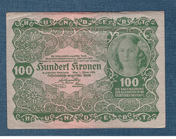 100 Korona 1922 Osztrák - Magyar Bank EF - aUNC 