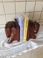 Elefánt könyvtámasz eladó! Állat figurás tömör fa könyvtámasz