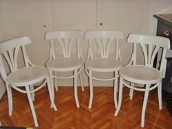Retro , vintage , fehér , felújított thonet székek , 4 db
