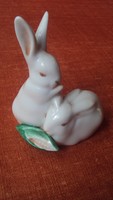 HERENDI...HÚSVÉTI  porcelán,kézzel festett nyuszipár,régi jelzéssel. /1944/