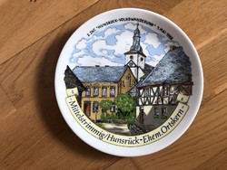 Schirnding Bavaria - Hunsrück - Ehem -Ortskern porcelán dísztányér falitányér 