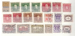 20 db k u k feldpost militarpost Ferenc Jozsef bélyeg korai osztrák Károly monarchia KIÁRUSÍTÁS
