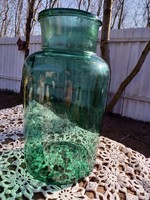 Nagy méretű zöld befőttes üveg