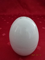Német porcelán, húsvéti, fehér, tojás alakú sószóró. Magassága 6 cm. Vanneki!