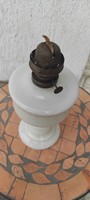 Milk Glass Table Lamp, Petroleum, Oil, Decorative Piece by Ditmar Brunner A. G.