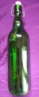 Régi sörös csatos üveg - 1 literes - 34 cm.