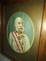 Ferenc József császári hivatalos portréja olajnyomat