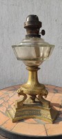 Asztali lámpa, antik fém talppal, Biedermeier stílusú, gyönyörű különleges,gyüjtemény, dekorációnak
