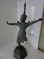 Antik burmai szép bronz szobor.