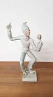 Retro Drasche porcelán, Kőbányai Porcelán bohóc figura.