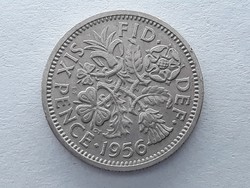 Egyesült Királyság Anglia 6 Pence, Penny 1956 - Angol Brit 6 pence, penny 1956 külföldi pénz, érme