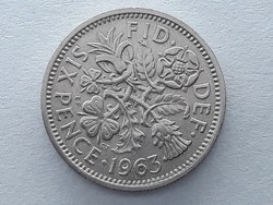 Egyesült Királyság Anglia 6 Pence, Penny 1963 - Angol Brit 6 pence, penny 1963 külföldi pénz, érme