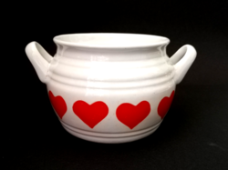 Retro heart-shaped storage container with granite handles 0.5 l