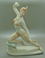 B341 Hollóházi hastáncos táncoló nő - gyönyörű állapotban