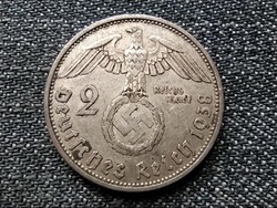 Németország Horogkeresztes .625 ezüst 2 birodalmi márka 1938 A (id23043)