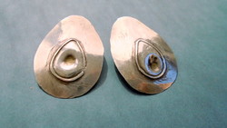 Hatalmas méretű egyedi kézműves ezüst fülbevaló