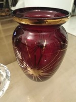 Mini hollow vase with gilded decor / reserved