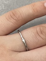 Ezüst-Gyémánt brill gyűrű 17mm belső átmérőjű jelzett