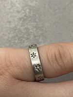 Ezüst-Gyémánt brill gyűrű 16mm belső átmérőjű jelzett
