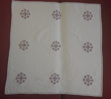 Tablecloth fair 70% price discount damask tablecloth with cross-stitch embroidery