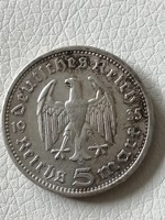 Németország ezüst 5 birodalmi márka 1935 