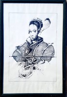 Dienes Gábor - Lány 45 x 32 cm szitanyomat 1998