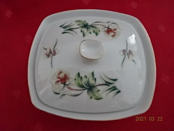 Raven house porcelain, yellow / green patterned centerpiece. Sign: 910. There is a!